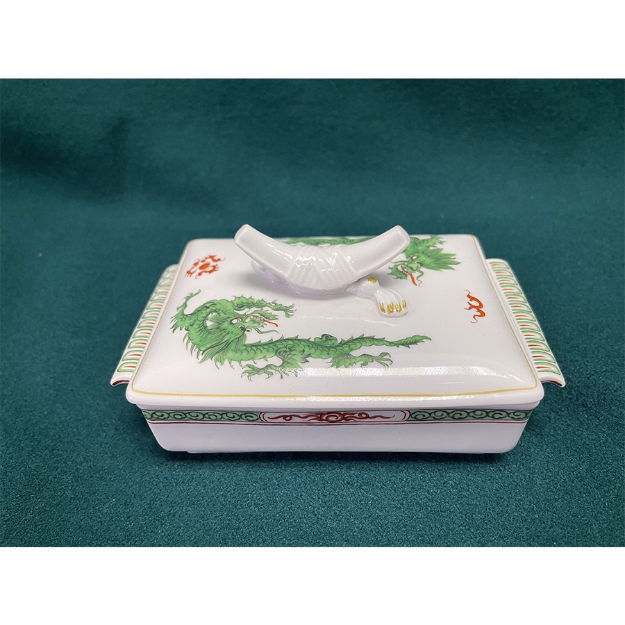 德国梅森绿龙文房收纳盒(有修复痕迹)