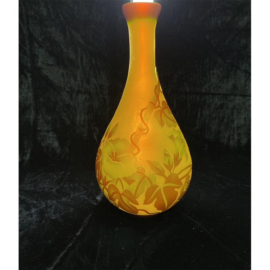 意大利琥珀色花卉艺术玻璃花插