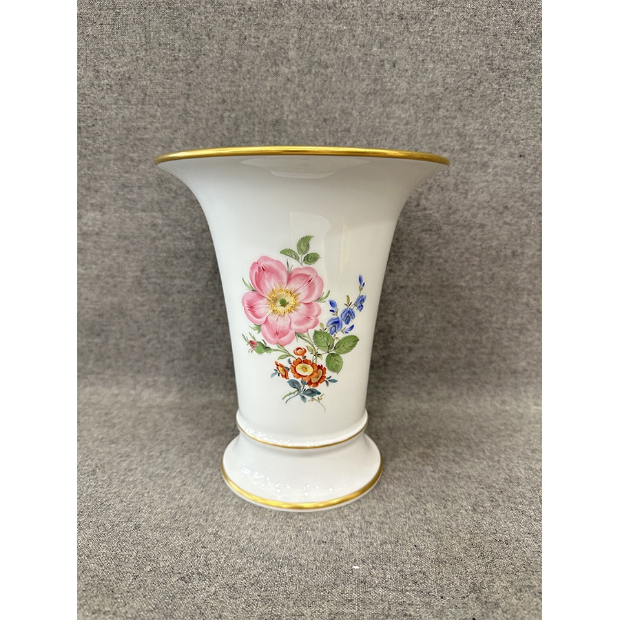 德国梅森手绘"德国之花"大花瓶(H:19cm,口径:16cm)