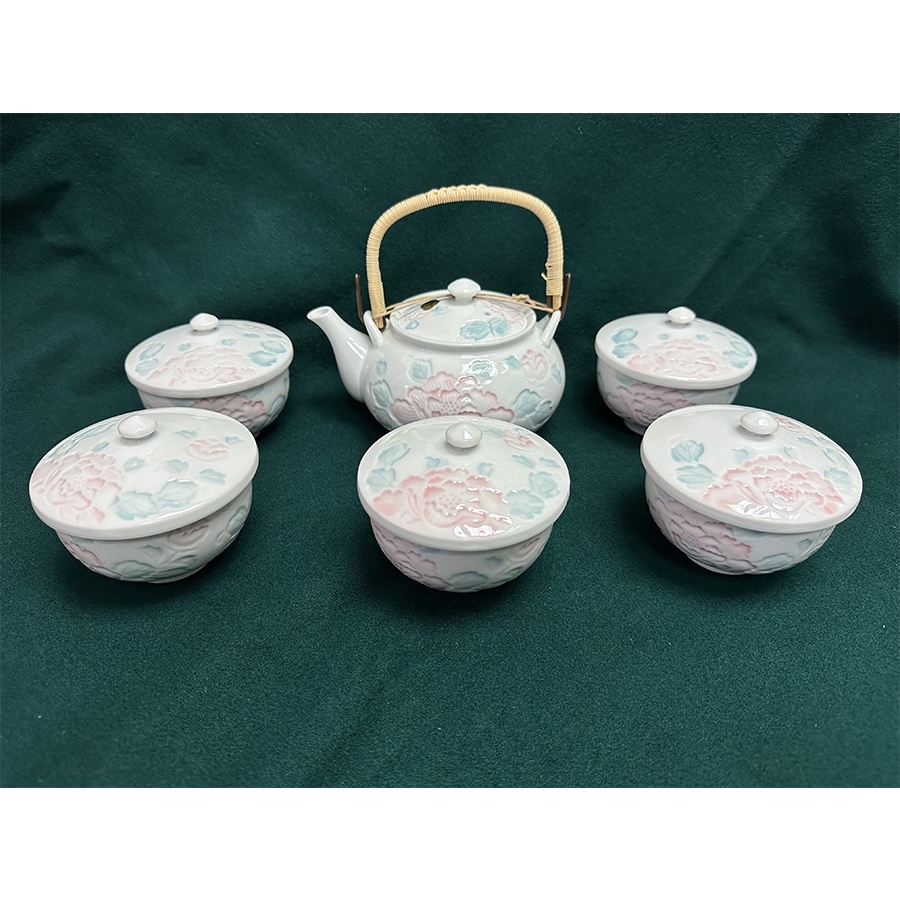 日本有田烧花卉茶具套组